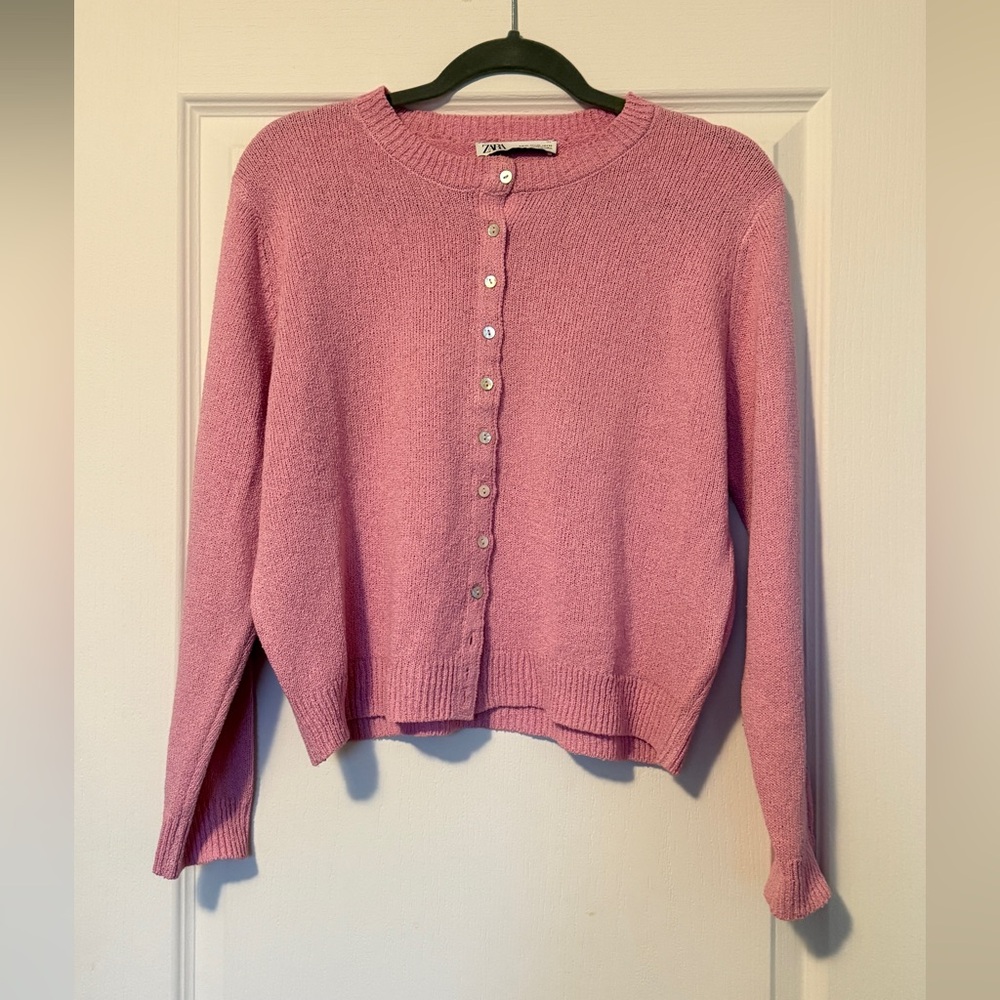 Zara Pink Women's Cardigan
